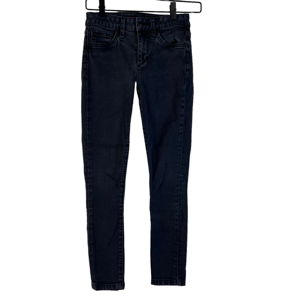 Joe's Womens Skinny Jeans Black Stretch Charcoal Wash Denim Pockets Comfort 24